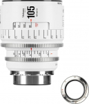 7artisans 105mm T2.1 Infinte Series Professional Manual Full Frame Cine Lens Compatible with PL Bayonet for Photography and Film Production - White