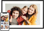 AEEZO digitaalne pildiraam WiFi, 32 GB, 10,1-tolline, 1280 x 800 resolutsiooniga, puhkerežiim, elektrooniline pildiraam, kiire videote ja fotode kauglaadimine AiMOR tarkvara kaudu (must)