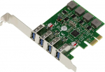 KALEA-INFORMATIQUE PCI Express PCIe USB 3.0-le 4 pordi USB3 Type A horisontaalne kontroller kaart Via VLI VL805 kiibistikuga suure v&otilde;imsusega 8A