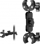 Wiseten Double Clamp Magic Arm Camera Mount Double Clamp Camera Clamp Mount 360&deg; Double Ball Head Super Clamp Mount GoPro Insta360 Selfie Stick mootorratta jalgrattakinnitusele