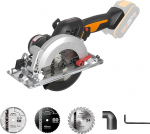 WORX Nitro WX531.9 akutoiteta ketassaag 20 V - v&otilde;imas harjadeta ketassaag t&auml;pseteks, sirgeteks l&otilde;igeteks - l&otilde;ikab muretult puitu, metalli, plaate ja plasti - ilma aku ja laadijata