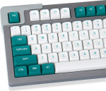 mintcaps tumeroheline valge klahvikorkide komplekt 150 klahvi MSA profiil Double Shot ISO/ANSI paigutus Cherry MX l&uuml;litite mehaanilistele m&auml;nguklaviatuuridele