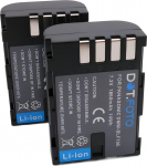 2 x Dot.Foto DMW-BLF19, DMW-BLF19E Premium 7,2 V / 1860 mAh aku Panasonic Lumix DMC-GH3, DMC-GH4 / DC-G9, DC-GH5, DC-GH5S DC-GH5M2 jaoks.