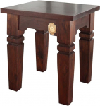 MASSIVMOEBEL24.DE Oxford Stool Acacia Dark Brown Suurus: (42 x 42)