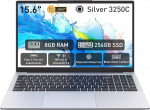 Auusda Laptop 15,6 Zoll Notebook, 8GB DDR4 RAM 256GB SSD, 3250C Prozessor, Fingerabdrucksensor, beleuchtete Tastatur, Ziffernblock, Privacy-Kameraabdeckung, leichtes Notebook f&uuml;r Schule & B&uuml;ro