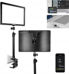 NEEWER GL1 PRO 15,5-tolline LED-striimingu v&otilde;tmevalgus, kinnitatava lauapaneeli videovalgus m&auml;ngude salvestamiseks Zoom-k&otilde;ned, CRI97+, 2.4G PC/Mac/iOS/Android rakenduse juhtimine, &uuml;hilduv Elgato Stream Deckiga, must