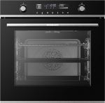 GASLAND ES616321DSH Built-in Oven 60 cm, 74 L, 16 Functions, Quick Heating, Hot Air, Air Fry, Water Steam Cleaning, Telescopic Extension and Retractable Rotary Selector, Child Lock, Stainless Steel