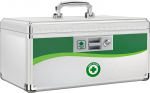 ZORVIDSON Medikamentenschloss, Erste-Hilfe-sichere Medikamentenaufbewahrung, Aluminium, abschlie&szlig;bare Box mit Schl&uuml;ssel, Gr&ouml;&szlig;e XL &ndash; 40,6 cm