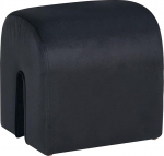 Beliani Glamour Modoc Velvet Pouf U-Shape 42 x 42 x 35 cm Velvet Stool Black