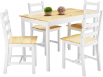Massiivpuidust s&ouml;&ouml;gilaud ja 4 tooli komplekt (Hall)