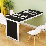 Gardeneea Wandklapptisch, klappbare Werkbank, multifunktionaler klappbarer W&auml;scheklapptisch (Schwarz-Wei&szlig;)