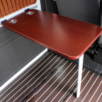 Klappbarer Esstisch zur Wandmontage, mit verstellbaren Stahlhalterungen, platzsparender Schreibtisch f&uuml;r Wohnmobil, Zuhause, B&uuml;ro, K&uuml;che oder Schlafzimmer, Mahagoni-Finish, 99,1 x 200,7 cm