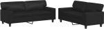 3201914 2-osaline diivanikomplekt kunstnahast must