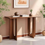 Country Style Wooden Console Table - kitsas diivanilaud esikusse, stiilne 120cm sissep&auml;&auml;sulaud, rustikaalne konsool kodu kaunistamiseks ja hoiustamiseks