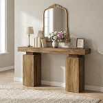 Lailang 63-tolline konsoollaud, pikk diivanilaud, tugevdatud jalgadega sissep&auml;&auml;sulaud, puidust koridorilaud, elutoa sissep&auml;&auml;sulaud, kitsas diivanilaud, 63 x 12 x 3 tolli, puidumassiga