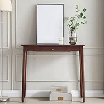 PQXQZ Konsolentisch aus Massivholz Im Landhausstil mit Schublade Konsolentisch Holz f&uuml;r Wohnzimmer Schlafzimmer Flur Diele Eingangsbereich(100x32x80cm)