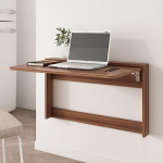 Schwebender Klapptisch zur Wandmontage,Wandtisch klappbar platzsparender K&uuml;chentisch Wandklapptisch f&uuml;r K&uuml;che Esszimmer Arbeitszimmer(Brown,84 * 49 * 8cm)