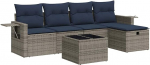 Garten-Sofagarnitur mit Stauraum & Fu&szlig;hocker - PE-Rattan, 55x53x34 cm, f&uuml;r Terrasse und Innenhof Model3325477