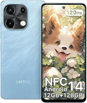 UMIDIGI Note 100 mobiiltelefon, Android 14 nutitelefon ilma lepinguta, 120 Hz Octa-Core, 12 (6 + 6) GB + 128 GB mobiiltelefon ilma lepinguta, 6,8 tolli, 50 MP, n&auml;o- ja s&otilde;rmej&auml;lg, NFC, 5000 mAh, GPS