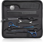 JASON juuksurik&auml;&auml;ride komplekt Professionaalsed 6,5-tollised juuksek&auml;&auml;rid Juuksurik&auml;&auml;rid juuksuritele / algajatele Sinine must