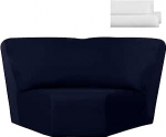 Weysat Corner Diivan Cover, Milk Silk Stretch Corner Couch Cover, m&ouml;&ouml;bli kaitsja elutuppa, Sectional Lounger, Diivan Slipcover, L kuju, diivan, diivan, t&auml;iendav iste (merev&auml;e sinine)