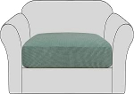 BellaHills diivanil istmepadja kate, Stretch tooli kaitsekate, Spandex elastne diivanipadi kate, m&ouml;&ouml;bli kaitse diivanipadja jaoks (1 istmepadi, Sage)