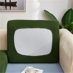 ZGDDPZA High Stretch diivanil istmepadja kate, elastne padjakate, libisemisvastane diivanipadi, 1-osaline kaitsekate diivanipatjade katteks, tool (4-kohaline, armee roheline)