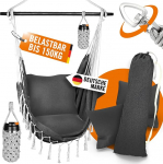 Ripptool sise- ja v&auml;listingimustes [Maksimaalne koormus 150 kg] - Mugav rippuv kiikumine 360&deg; rippumisega, padjaga, joogihoidjaga jne. - Riputatav iste lastele ja t&auml;iskasvanutele