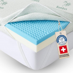 Welldora Premium Topper 80 x 200 cm - Ideaalne ebamugavale madratsile, diivanvoodile ja kastipingile, p&ouml;&ouml;ratav 2 k&otilde;vadusega, ortopeediline 5-tsooniline madratsipealne, &Ouml;ko-Tex, bambus ja spetsialist.