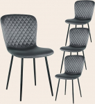 4 sametist s&ouml;&ouml;gitoa tooli seljatoega ja metalljalgadega, skandinaavia toolid sametkattega s&ouml;&ouml;gilauda, s&ouml;&ouml;gituppa, magamistuppa (4, hall)