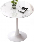 K&ouml;&ouml;gi s&ouml;&ouml;gilaud Tulip Round 60/70/80 cm Modern Sinteritud kivist marmoriga toa kontorilaud metallist jalgadega elutoa m&ouml;&ouml;bli sisustus (Suurus: 60 cm, v&auml;rv: B)