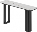 Konsolentisch, Industrieller Flurtisch f&uuml;r den Eingangsbereich, mit stilvollem Metallrahmen f&uuml;r das Wohnzimmer, schmaler Eingangstisch f&uuml;r Sofa, Foyer, Flur, Wohnzimmer, einfache Montage, FA