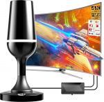 DVBT2 antenn, DVB-T/DVB-T2 antenn, tugevam varrasantenn digitaaltelevisioonile/digitaal-TV/DAB-raadio/DVB-T2 tuuneripulga jaoks, maksimaalne signaali kvaliteet, magnetilise alusega, 3 m kaabliga