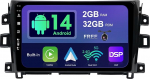 SXAUTO Android 14 IPS autoraadio Nissan Navara NP300 (2016-2018) - Sisseehitatud CarPlay Android auto - Tagurduskaamera tasuta - 2G + 32G - Juhtrattajuhtimine DAB Fast Boot Bluetooth - 2 DIN 10.1