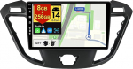 BXLIYER Android 14 - [8G + 256G, 8-Core] - Autoradio Ford Tourneo Transit Custom (2013-2021) - Traadita CarPlay/Android Auto - Kaamera ja mikrofon - IPS 9-tolline 2 DIN - DAB roolijuhtimispult - Kiirest k&auml;ivitamine
