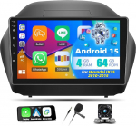 4+64G Android 15 Autoradio f&uuml;r Hyundai IX35 2010-2015,10.1 Zoll Touchscreen mit CarPlay & Android Auto Bluetooth DSP/GPS WiFi 32EQ+ AHD Tagfahrkamera