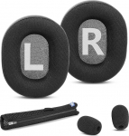 ACCOUTA k&otilde;rvapadjad + peapael &uuml;hilduvad HyperX Cloud Alpha, Cloud II, Cloud III, Cloud Alpha S m&auml;ngukomplektide k&otilde;rvapadjadega Vastupidava ja hingava kanga / suure tihedusega vahuga k&otilde;rvapadjad asendamine