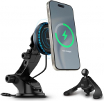 elago magnetiline autolaadija hoidja, mis &uuml;hildub MagSafe'iga, mis &uuml;hildub iPhone 14, 13, 12 seeria ja k&otilde;igi teiste traadita laadijatega - sisaldab magnetr&otilde;ngast, kaks paigaldusv&otilde;imalust