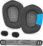 YunYiYi Cooling Gel Ear Pads asendus k&otilde;rvaklapid &uuml;hilduvad Logitech G733 G535 G335 traadita m&auml;ngukomplektiga G733 Asendusk&otilde;rvaklapid ekstra paksusega (G733 MF Black)