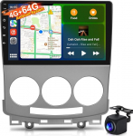 4+64G Android Autoradio f&uuml;r Mazda 5 2005-2010, 9 Zoll 2.5D IPS Touchscreen mit Wireless CarPlay Android Auto GPS WiFi DSP 32EQ Bluetooth 5.0 FM RDS + AHD tagfahrkamera & Mikrofon