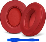 Aurivor asendusk&otilde;rvapadjad Beats Studio 3 Studio 2 (B0501, B0500) juhtmeta ja juhtmega k&otilde;rvaklappidele - k&otilde;rvapadjad Premium kunstnahast, pehmemast m&auml;luvahust ja tugevast nakkumisest (Lamskin Red)