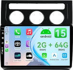 MSD 10.1 Zoll Bildschirm 2G+64G Autoradio f&uuml;r VW Touran (2003-2010) | Wireless Carplay Android Auto | Android 15 GPS Navi Radio | Volant WiFi DSP DAB Bluetooth 5.0 | Tagasis&otilde;idukamera | 2 Din