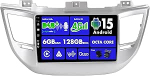 SXAUTO Android 15 - Sisseehitatud 4G LTE & DAB - 6G + 128G - Autoradio Hyundai Tucsonile (2014-2018) - Dual Band WiFi - CarPlay Android Auto - Kaamera + mikrofon - Juhtrattajuhtimine - QLED 9-tolline 2 DIN