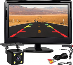 Kairiyard 5-tolline HD auto LCD monitor 4 LED &ouml;&ouml;vaatega veekindel auto tagantvaate tagurduskaamera tagurduss&uuml;steem autodele, maasturitele, kaubikutele, pikapidele ja veoautodele, 12 V