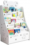 B&uuml;cherregal Nursery Picture Bookcase Children's Room Children Cartoon Patterns Floorstanding Children (Color : White, S: 60x33x80cm)
