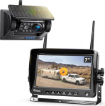 eRapta traadita auto tagurduskaamera: 7-tolline HD 1080P tagurduskaamera, mis toetab 2 kaamerat, IPS-monitoriga tagurduskaamerad, IP69K veekindel auto, maasturi, veoauto, kaubiku, haagissuvila jaoks.