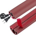 PATIKIL kaablikate, 3 meetrit, isekleepuv kaablikate, toitekaabli kaitse, pikenduskaabli juhtimine, kaablikanal, 0,75 cm laius x 0,75 cm k&otilde;rgus kontoritele, n&auml;itustele, punane