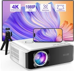 Nutikas projektor 4K, &uuml;hilduv Netflix & 35000L AI Auto Focus / Trapetsikorrektsioon, XuanPad projektor WiFi 6 & Bluetoothiga, 210&deg; p&ouml;&ouml;rlev kodukino / v&auml;liprojektor mobiiltelefoni / PC jaoks