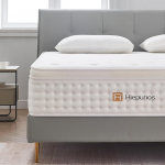 Hiepunos 120 x 190 cm Thick 26 cm Hybrid Mattress with Memory Foam and Pocket Spring, 7 Comfort Zones, H3 Medium Firm, White