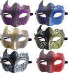 GZqiancang 6 venetsia maskide pakett, Vintage maskid elastse k&ouml;iega Halloweeni / j&otilde;ulude, karnevali, maskeerimise, kost&uuml;&uuml;mimaskide, cosplay jaoks.